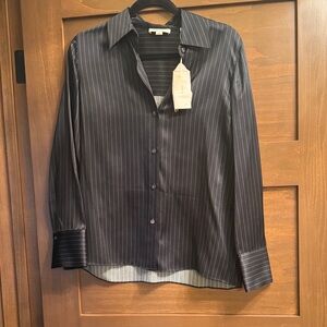 Womens Navy Striped Shirt
